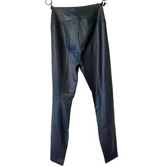 White House Black Market Vegan Leather Runway Legging Textured Spruce Size 6 BN - Picture 7 of 11